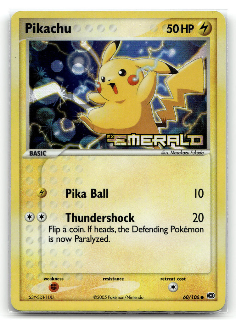 Pikachu - Emerald (Common) #60/106 (Revese Holo)