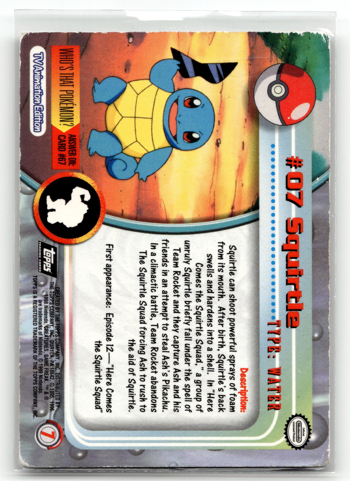 Squirtle - Topps TV 1999 #07