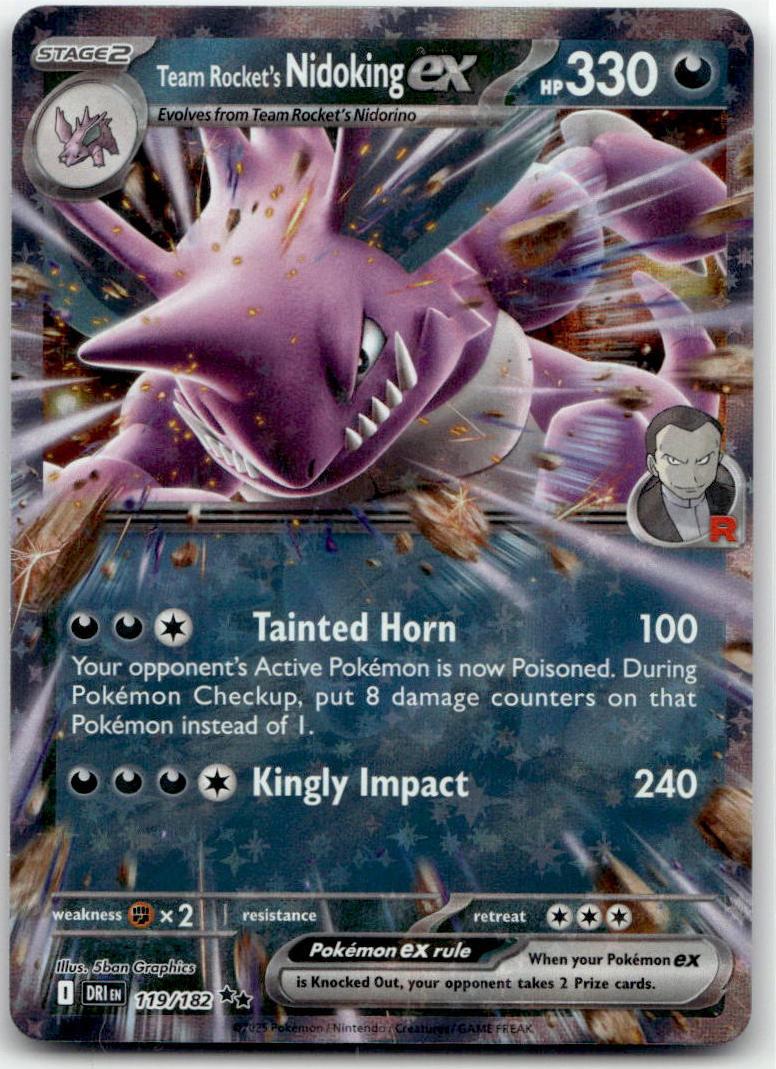 Team Rocket's Nidoking ex - Destined Rivals (Double Rare) [DRI-119] English / Near Mint / Normal