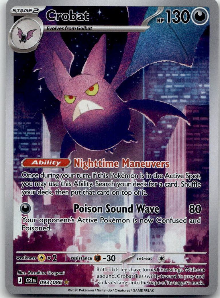Crobat - Chaos Rising (Illustration Rare) [CRI-93] English / Near Mint / Normal