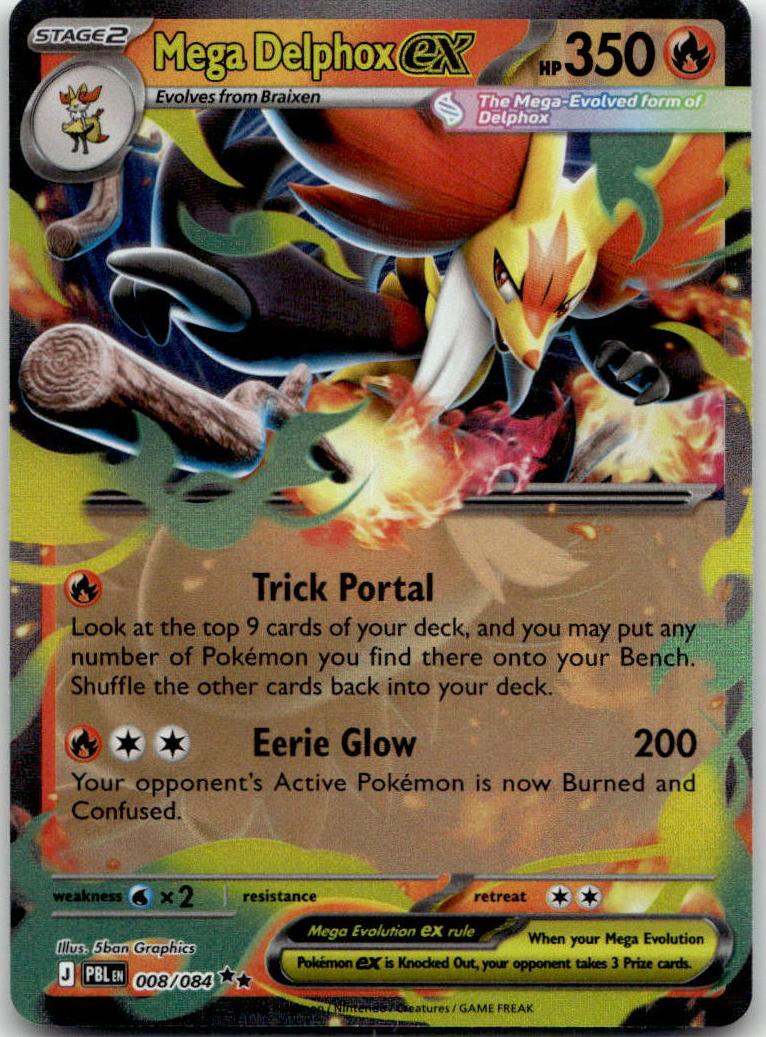 Mega Delphox ex - Pitch Black (Double Rare) [PBL-8] English / Near Mint / Normal