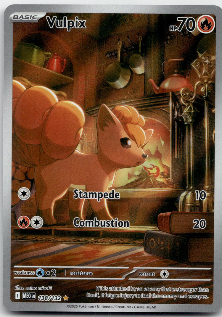 Vulpix - Mega Evolution (Illustration Rare) #138/132 English / Near Mint / Normal