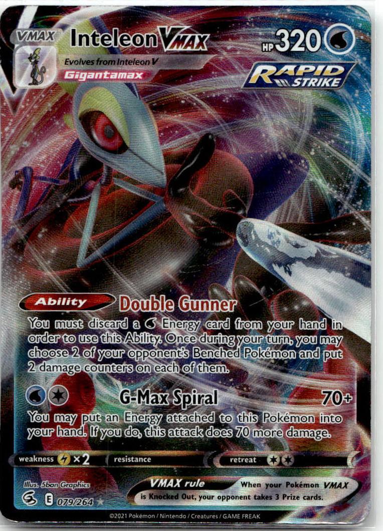 Inteleon VMAX - Fusion Strike (Rare Holo VMAX) [FST-79] English / Light Played / Normal
