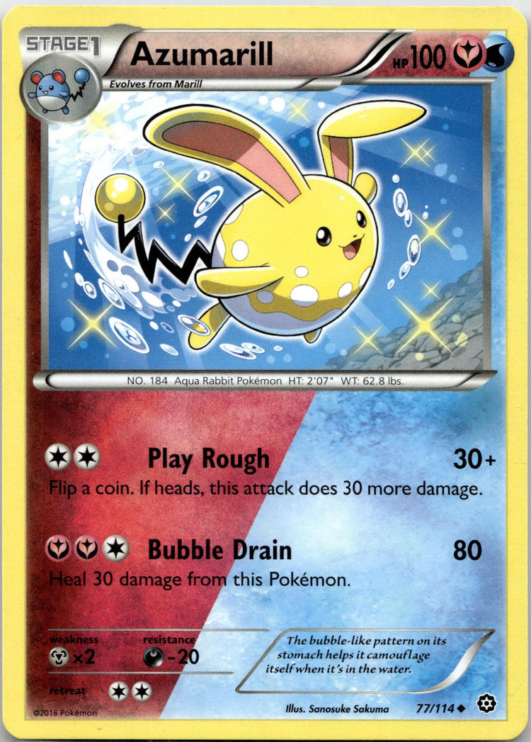 Azumarill - Steam Siege (Uncommon) #77/114 English / Near Mint / Normal