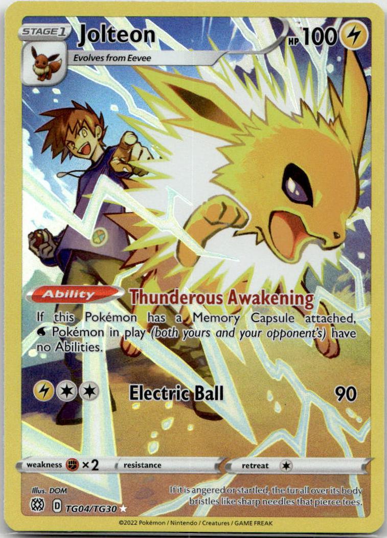 Jolteon - Brilliant Stars Trainer Gallery (Trainer Gallery Rare Holo) [BRS-TG04] English / Near Mint / Normal
