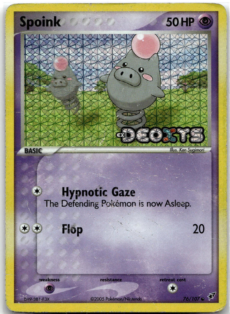 Spoink - Deoxys (Common) #76/107 English / Good / Reverse-Holo Normal