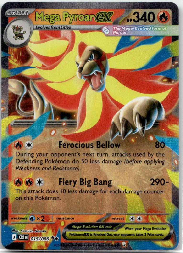 Mega Pyroar ex - Chaos Rising (Double Rare) [CRI-15] English / Near Mint / Normal
