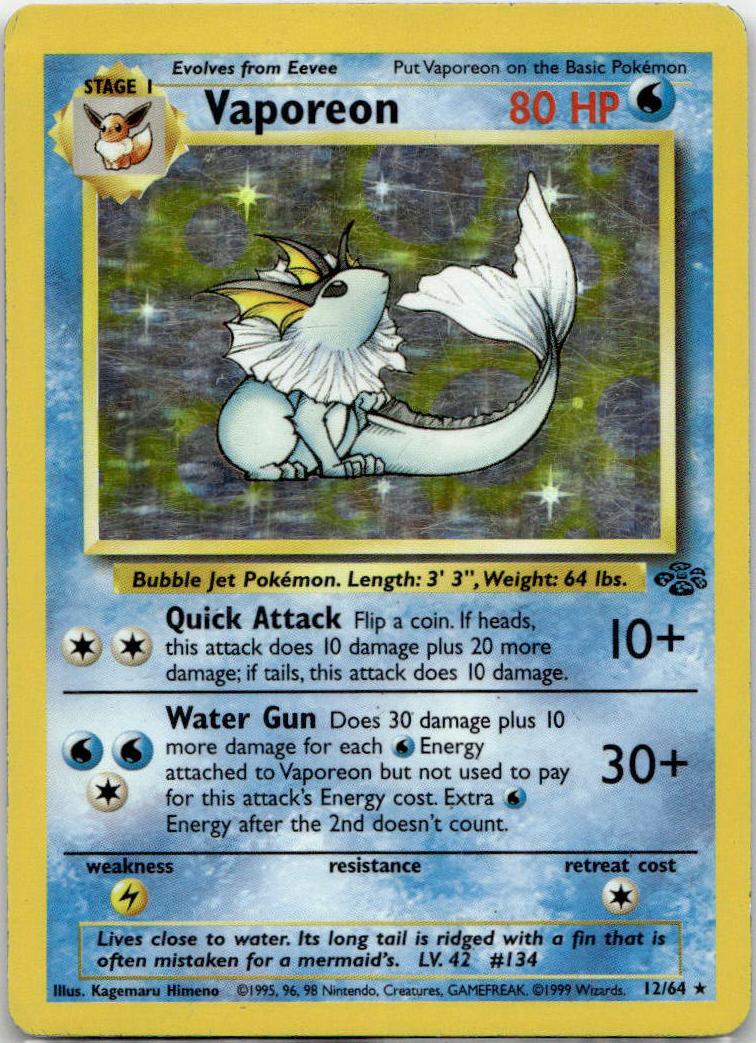 Vaporeon - Jungle (Holo Rare) [JU-12] English / Good / Normal