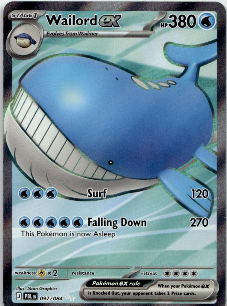 Wailord ex - Pitch Black (Ultra Rare) [PBL-97] English / Near Mint / Normal