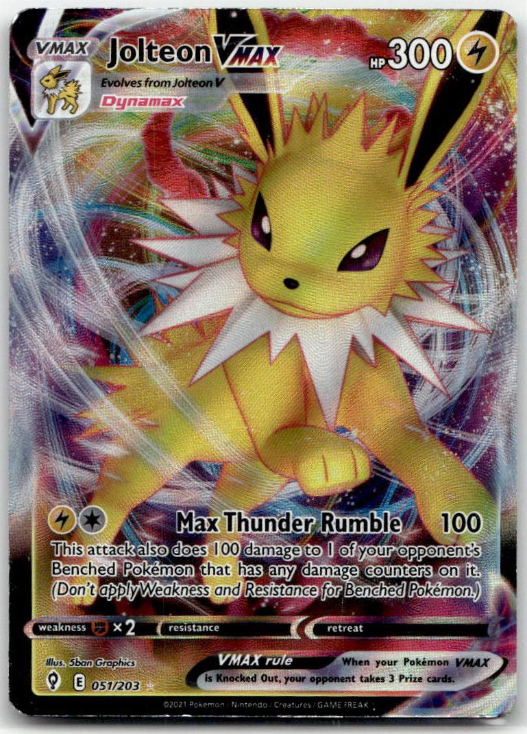 Jolteon VMAX - Evolving Skies (Rare Holo VMAX) [EVS-51] English / Light Played / Normal