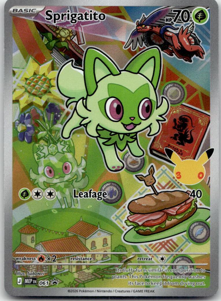 Sprigatito - ME Black Star Promos (Promo) [MEP-61] English / Near Mint / Normal