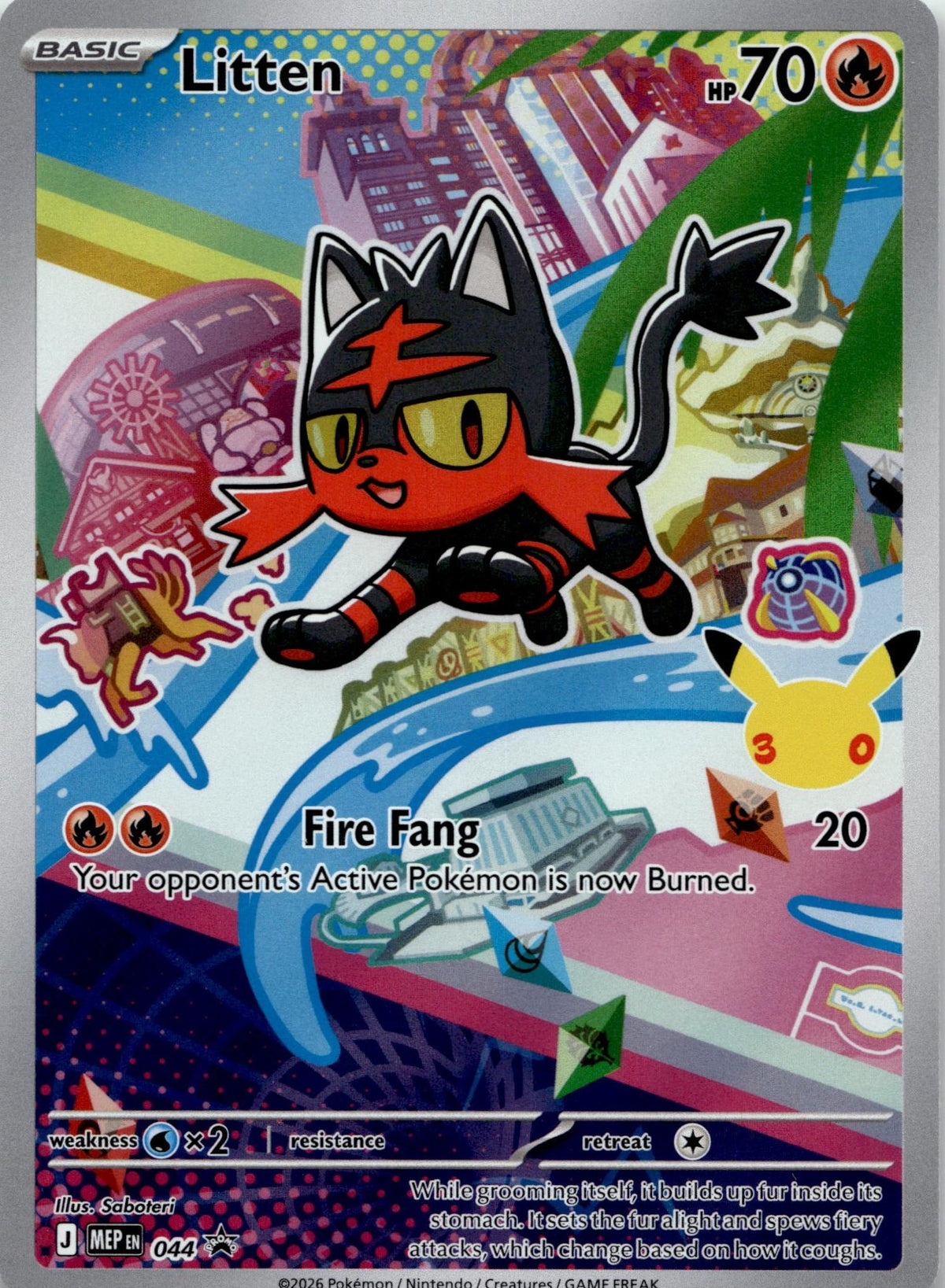 Litten - ME Black Star Promos (Promo) #44/37 English / Light Played / Normal