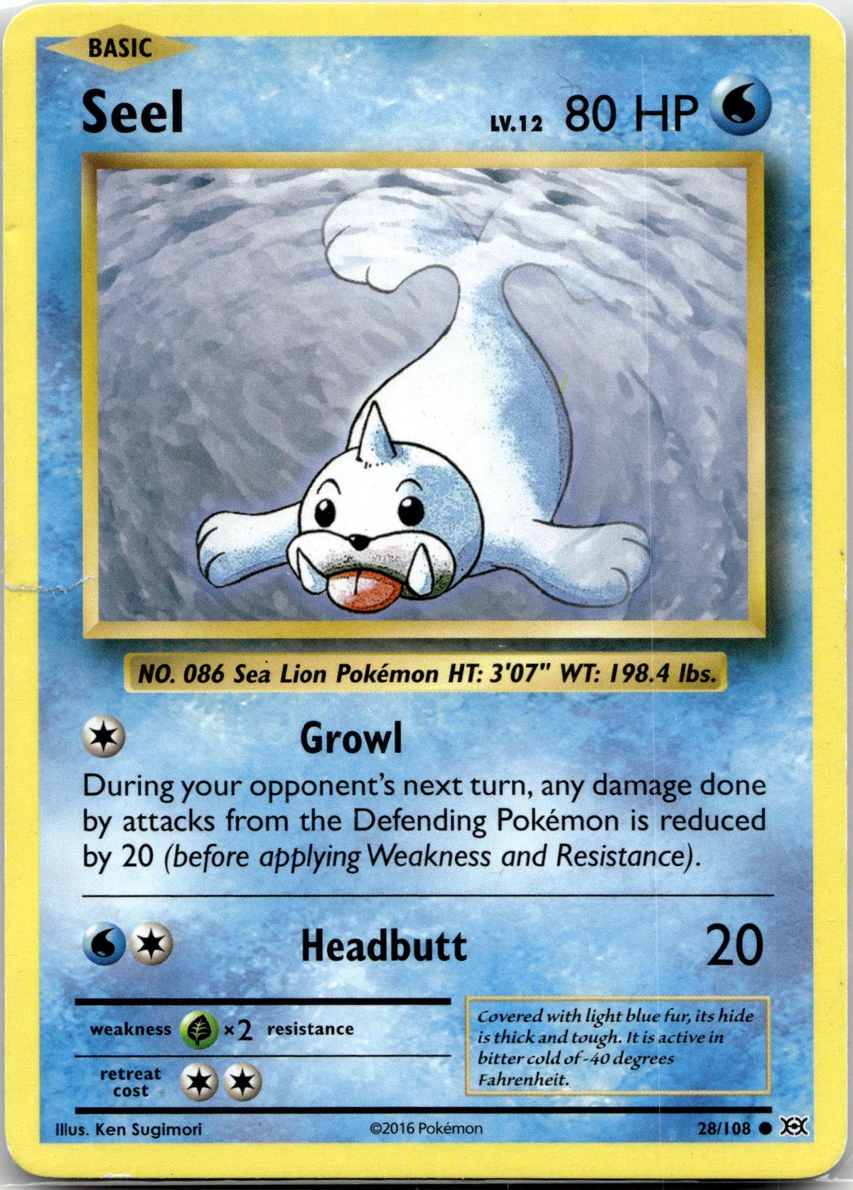 Seel - Evolutions (Common) #28/108 English / Poor / Normal