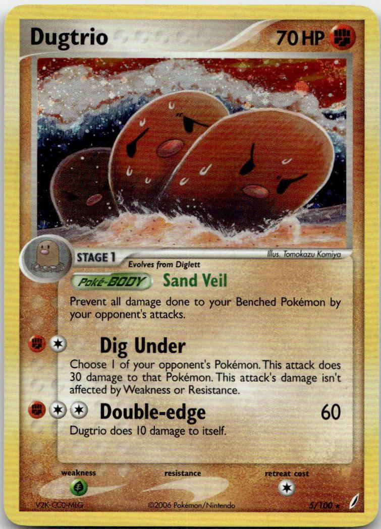 Dugtrio - Crystal Guardians (Holo Rare) [CG-5] English / Near Mint / Normal