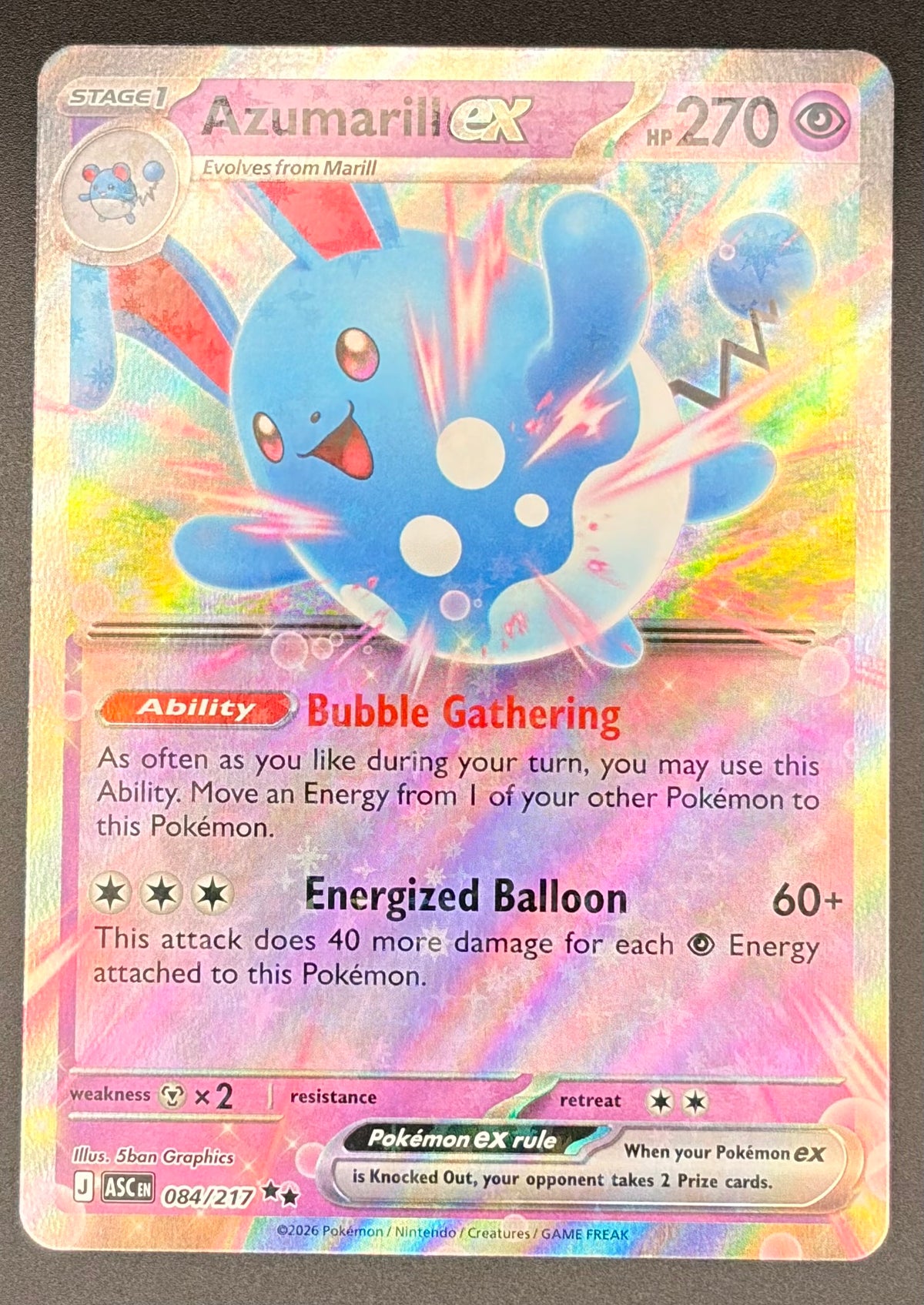 Azumarill Ex #084/217