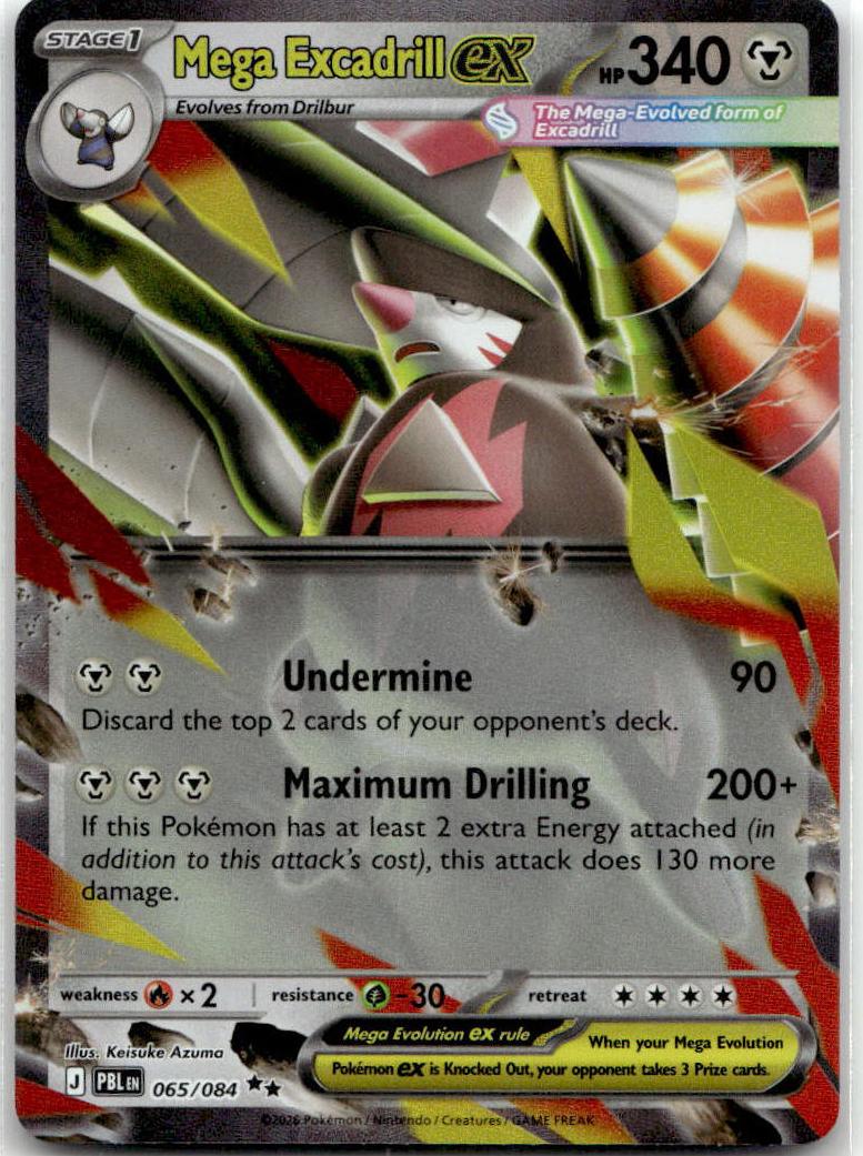 Mega Excadrill ex - Pitch Black (Double Rare) [PBL-65] English / Near Mint / Normal