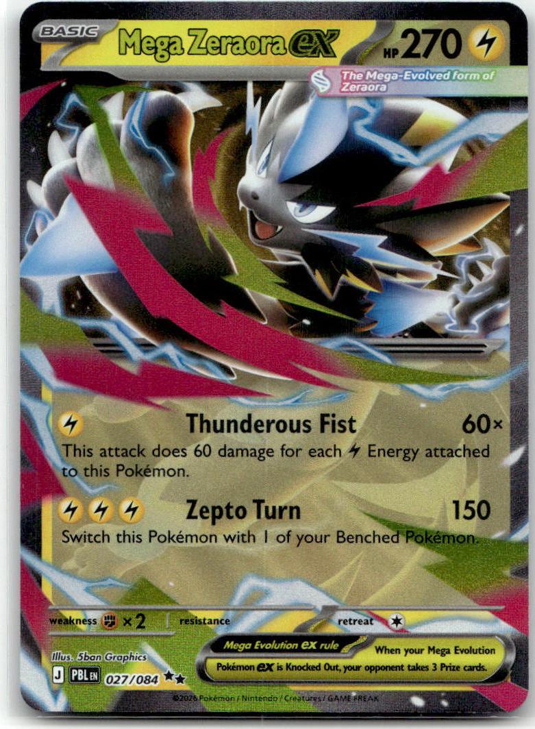 Mega Zeraora ex - Pitch Black (Double Rare) [PBL-27] English / Near Mint / Normal