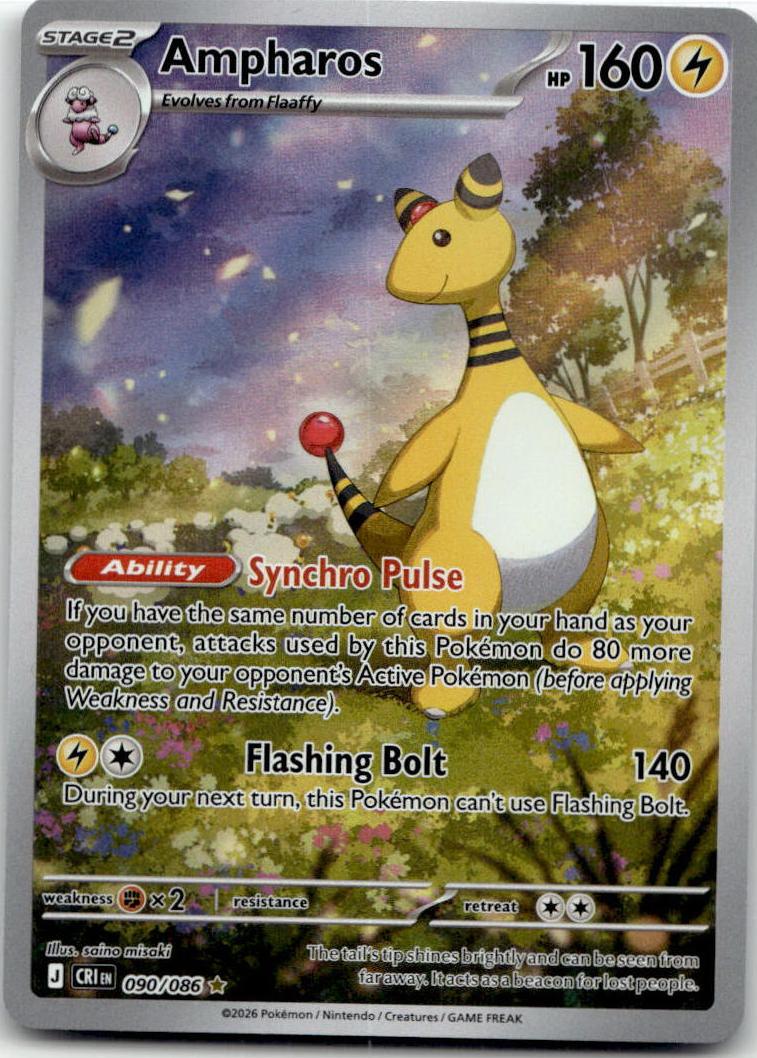 Ampharos - Chaos Rising (Illustration Rare) [CRI-90] English / Near Mint / Normal