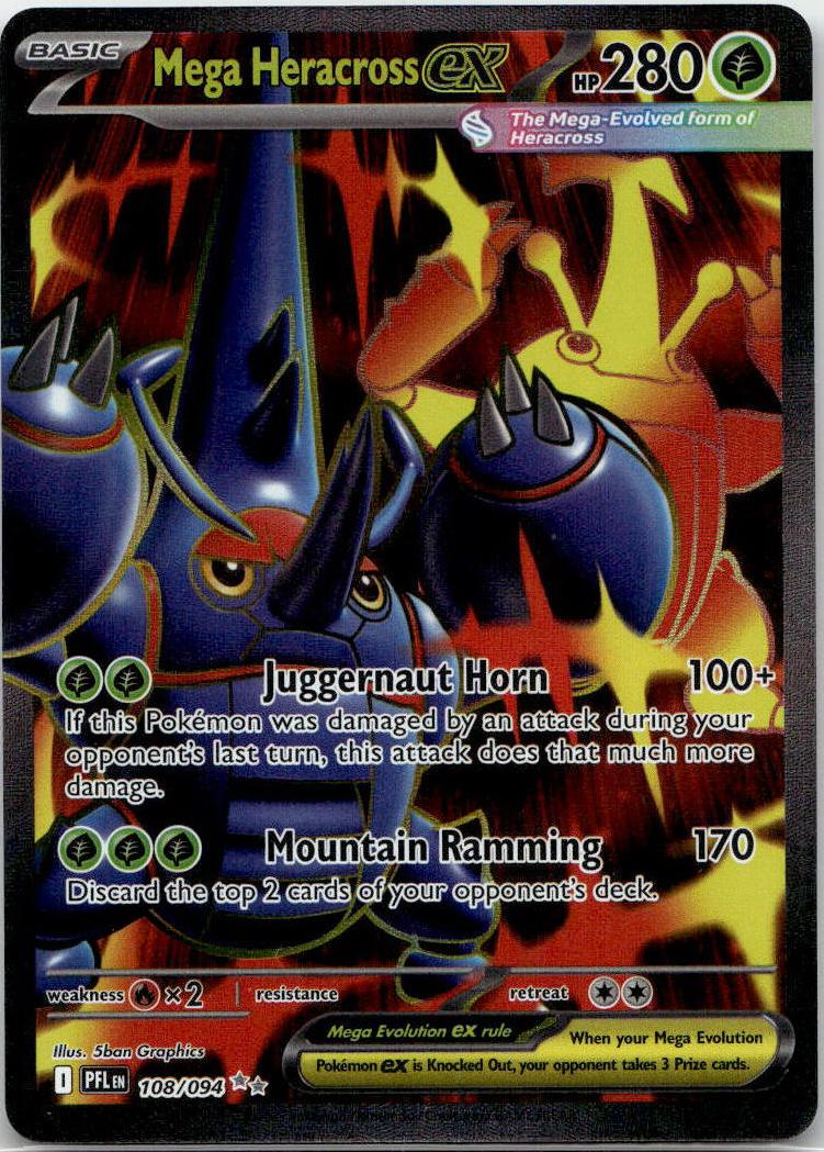 Mega Heracross ex - Phantasmal Flames (Ultra Rare) [PFL-108] English / Near Mint / Normal