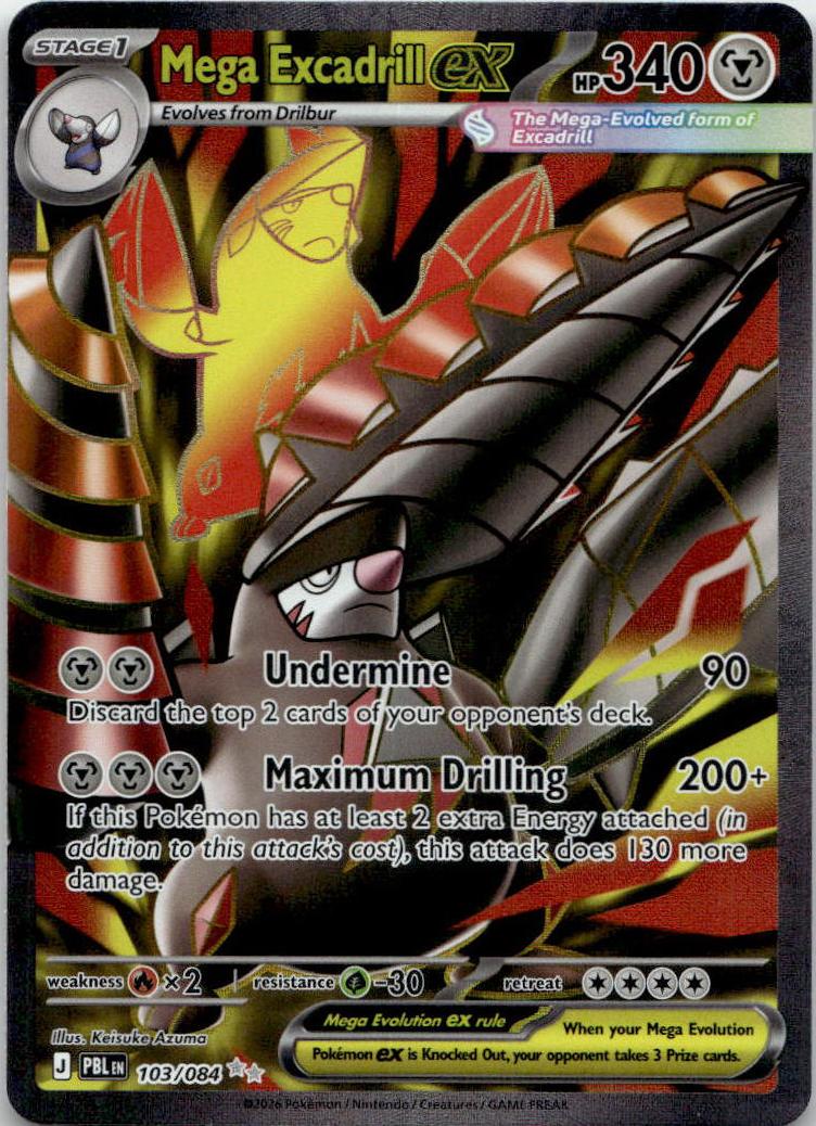 Mega Excadrill ex - Pitch Black (Ultra Rare) [PBL-103] English / Near Mint / Normal