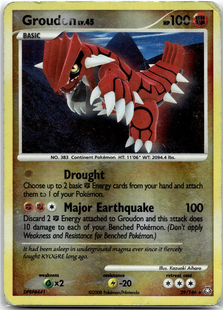 Groudon - Legends Awakened (Rare) #29/146 English / Poor / Reverse-Holo Normal