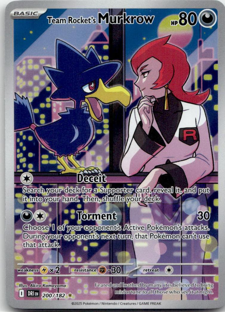 Team Rocket's Murkrow - Destined Rivals (Illustration Rare) [DRI-200] English / Near Mint / Normal