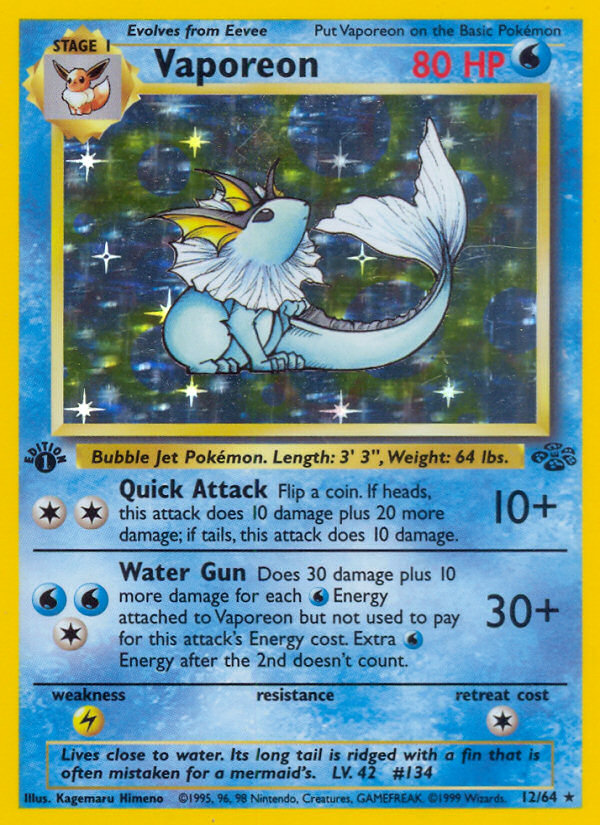Vaporeon - Jungle (Holo Rare) #12/64