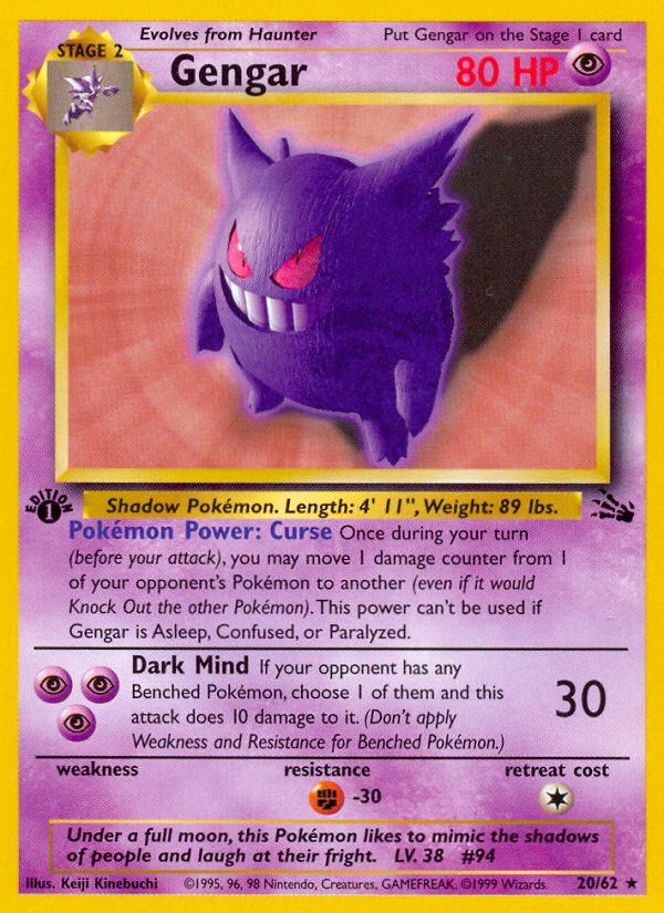 Gengar - Fossil (Rare) #20/62