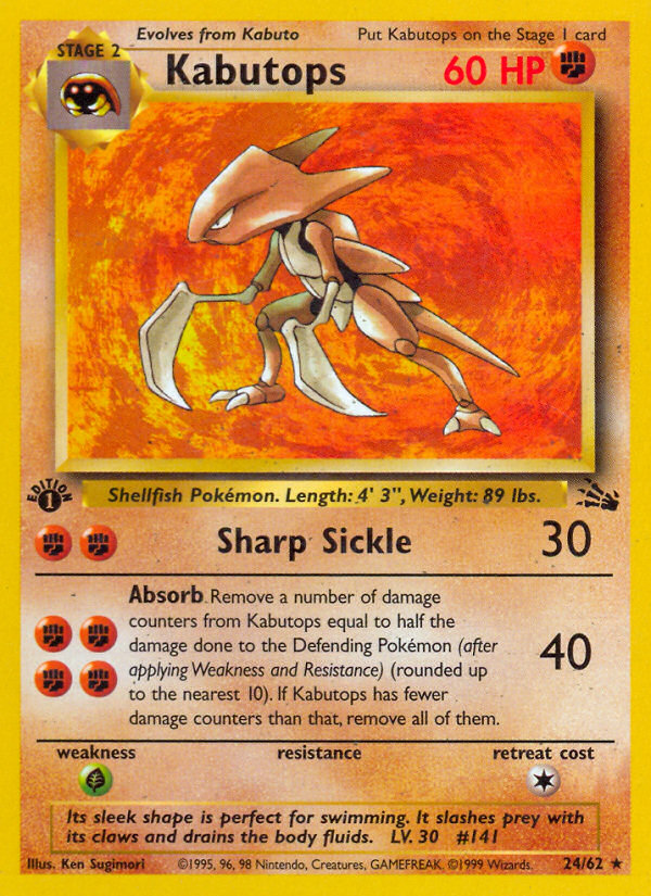 Kabutops - Fossil (Rare) #24/62