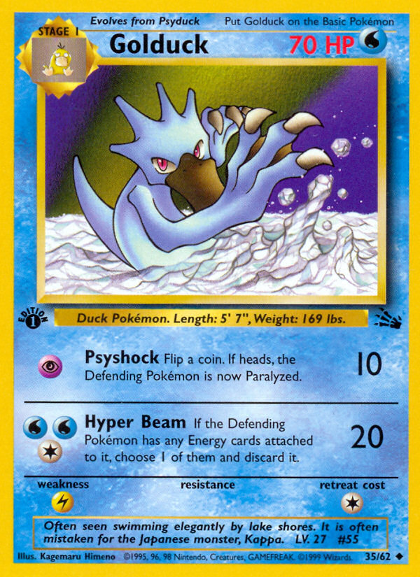 Golduck - Fossil (Uncommon) #35/62