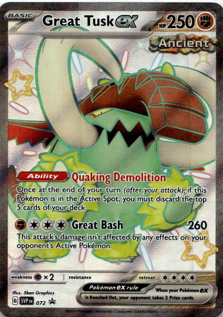 Great Tusk ex - Scarlet & Violet Black Star Promos (Promo) [PR-SV-72] English / Near Mint / Normal