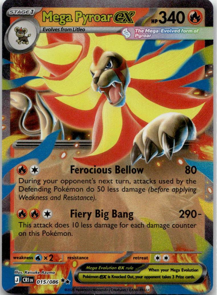 Mega Pyroar ex - Chaos Rising (Double Rare) [CRI-15] English / Near Mint / Normal