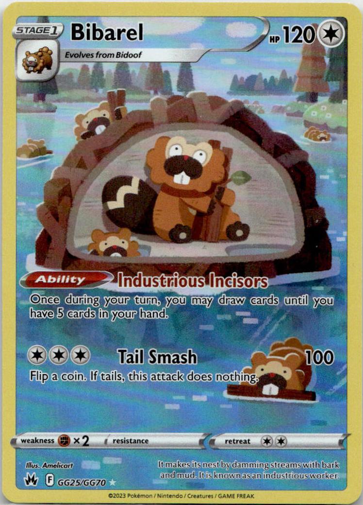 Bibarel - Crown Zenith Galarian Gallery (Trainer Gallery Rare Holo) [CRZ-GG25] English / Near Mint / Normal