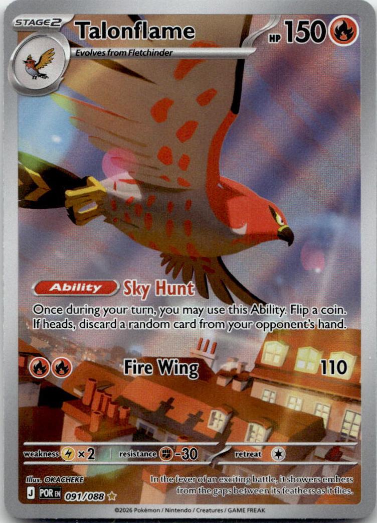 Talonflame - Perfect Order (Illustration Rare) [POR-91] English / Near Mint / Normal