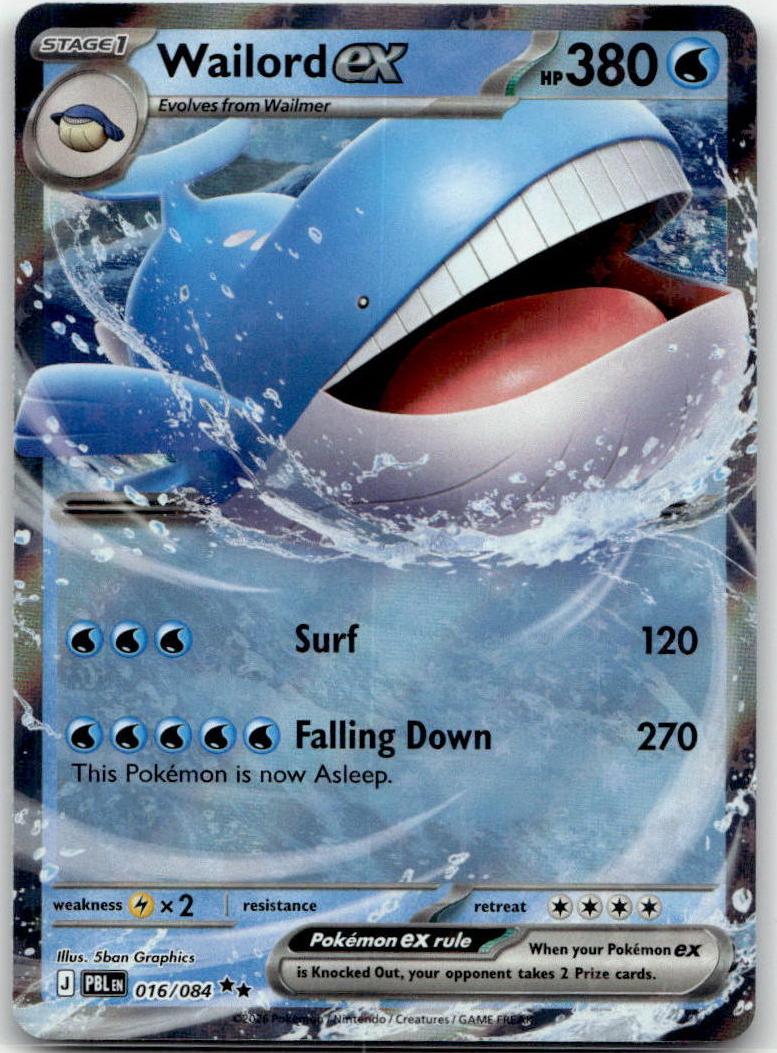 Wailord ex - Pitch Black (Double Rare) [PBL-16] English / Near Mint / Normal