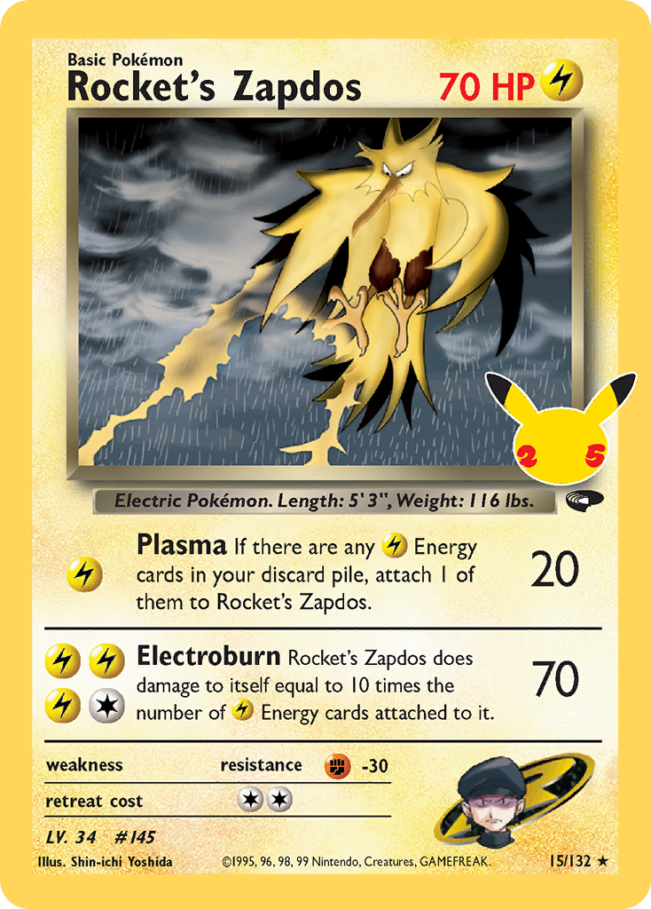 Rocket's Zapdos - Celebrations: Classic Collection (Classic Collection) #15/25