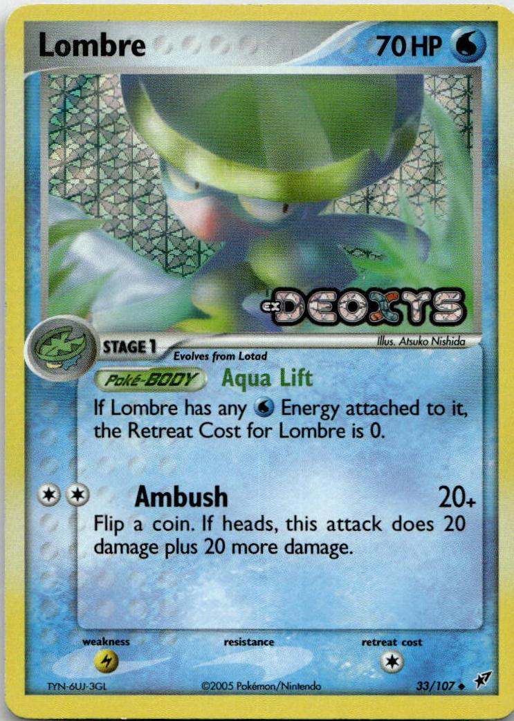 Lombre - Deoxys (Uncommon) [DX-33] English / Near Mint / Reverse-Holo Normal