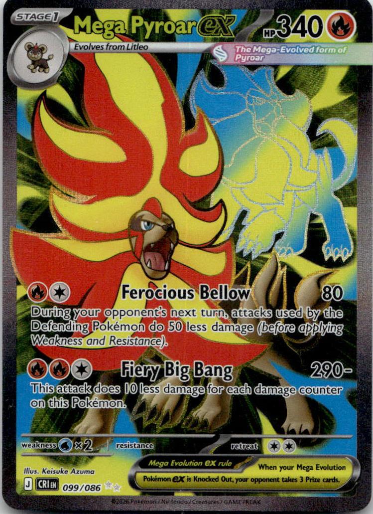 Mega Pyroar ex - Chaos Rising (Ultra Rare) [CRI-99] English / Near Mint / Normal