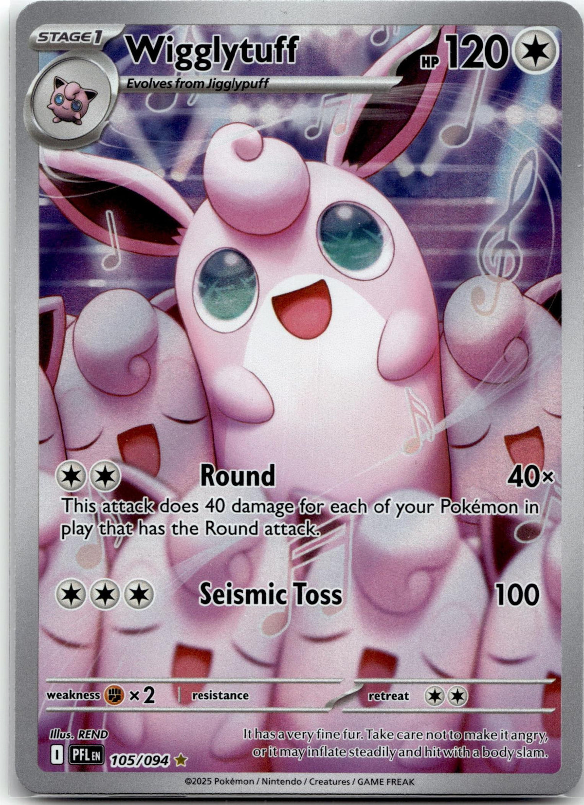 Wigglytuff - Phantasmal Flames (Illustration Rare) #105/94 English / Near Mint / Normal