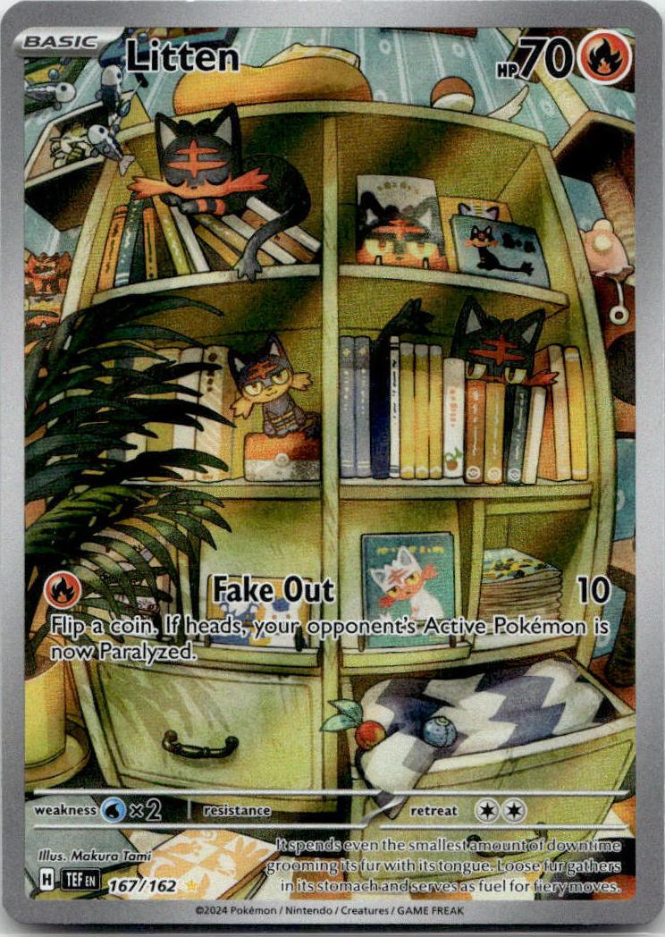 Litten - Temporal Forces (Illustration Rare) [TEF-167] English / Near Mint / Normal