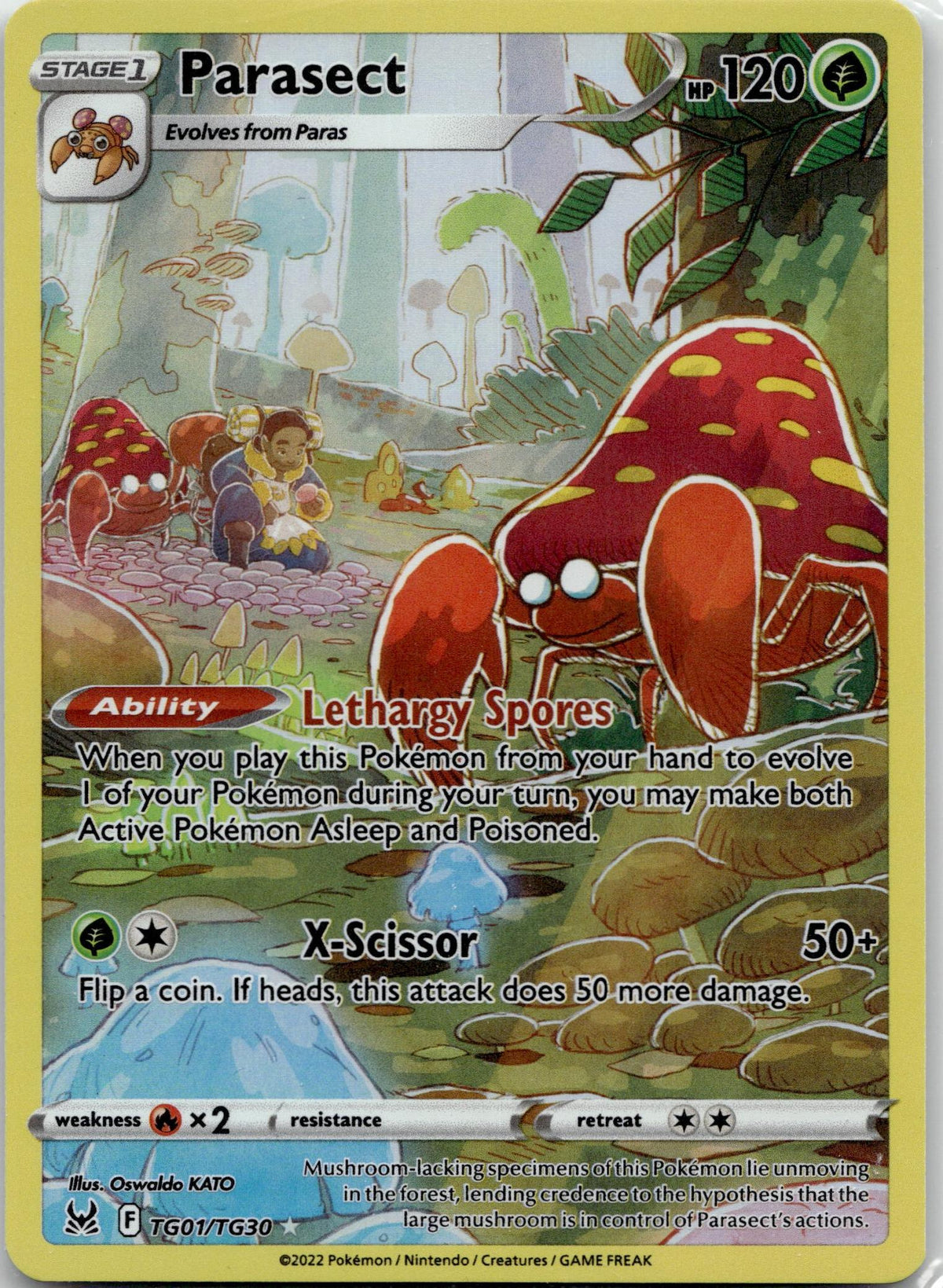 Parasect - Lost Origin Trainer Gallery (Trainer Gallery Rare Holo) #TG01/30 English / Near Mint / Normal