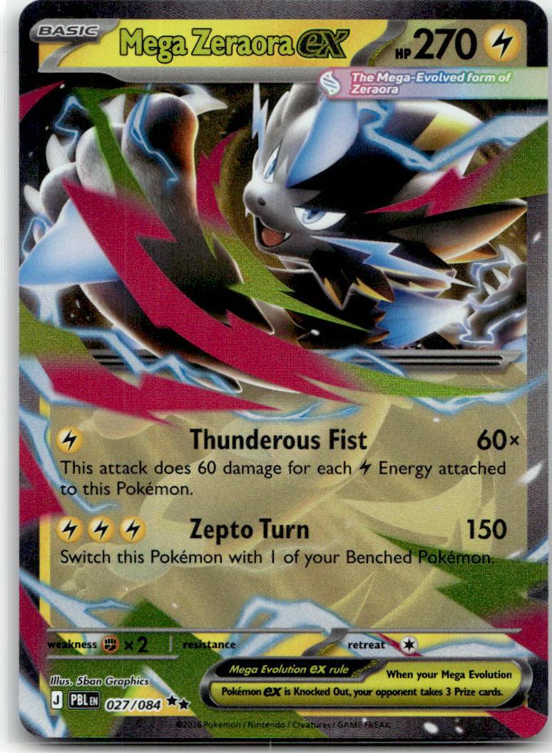 Mega Zeraora ex - Pitch Black (Double Rare) [PBL-27] English / Near Mint / Normal