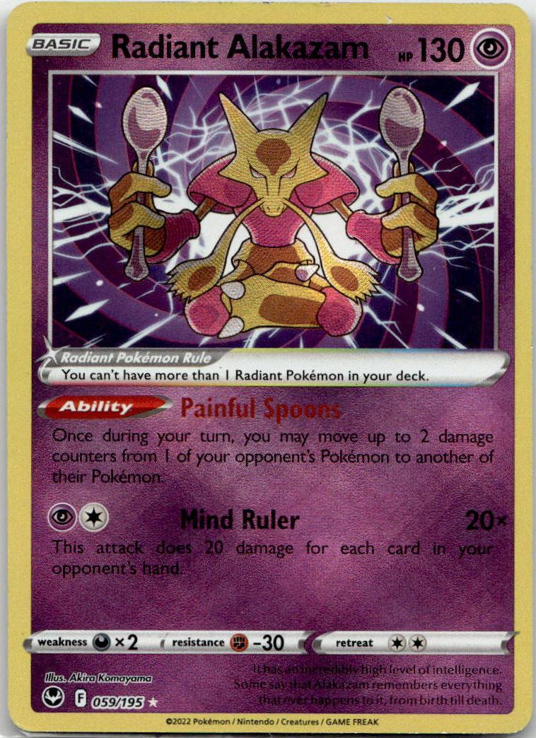 Radiant Alakazam - Silver Tempest (Radiant Rare) [SIT-59] English / Light Played / Normal