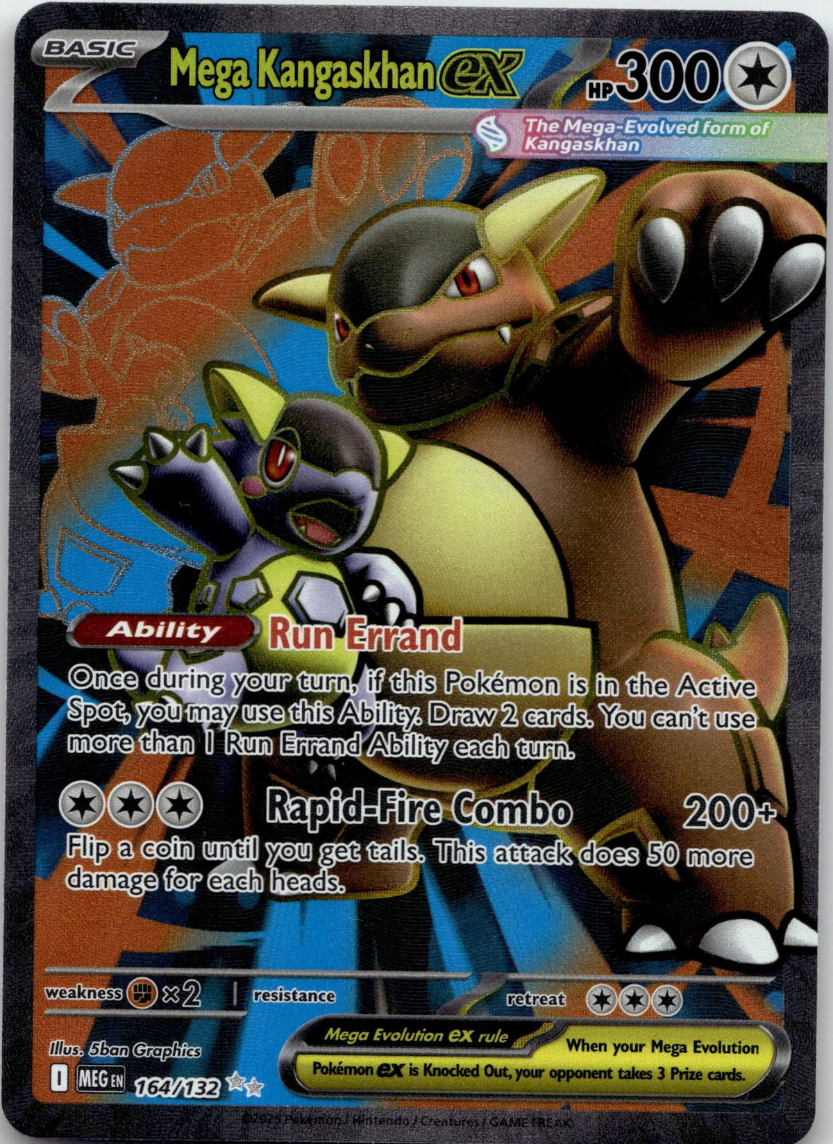 Mega Kangaskhan ex - Mega Evolution (Ultra Rare) #164/132 English / Near Mint / Normal