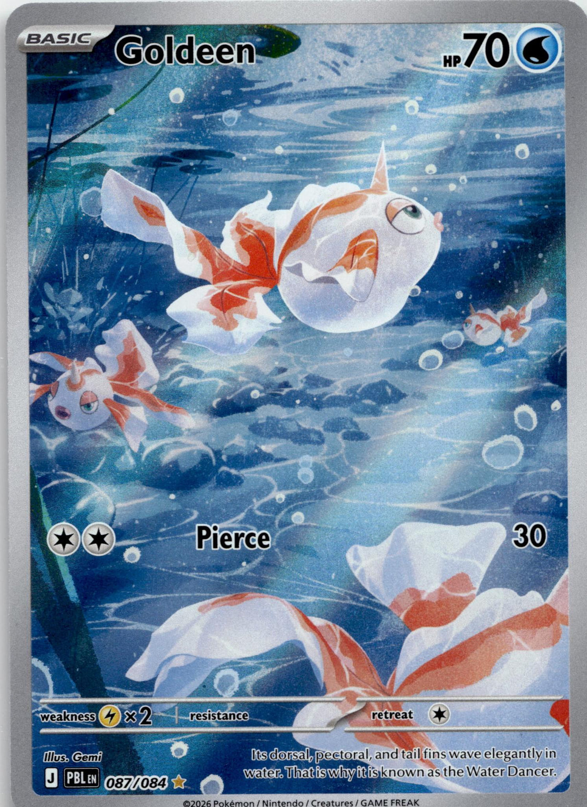 Goldeen - Pitch Black (Illustration Rare) #87/84 English / Near Mint / Normal