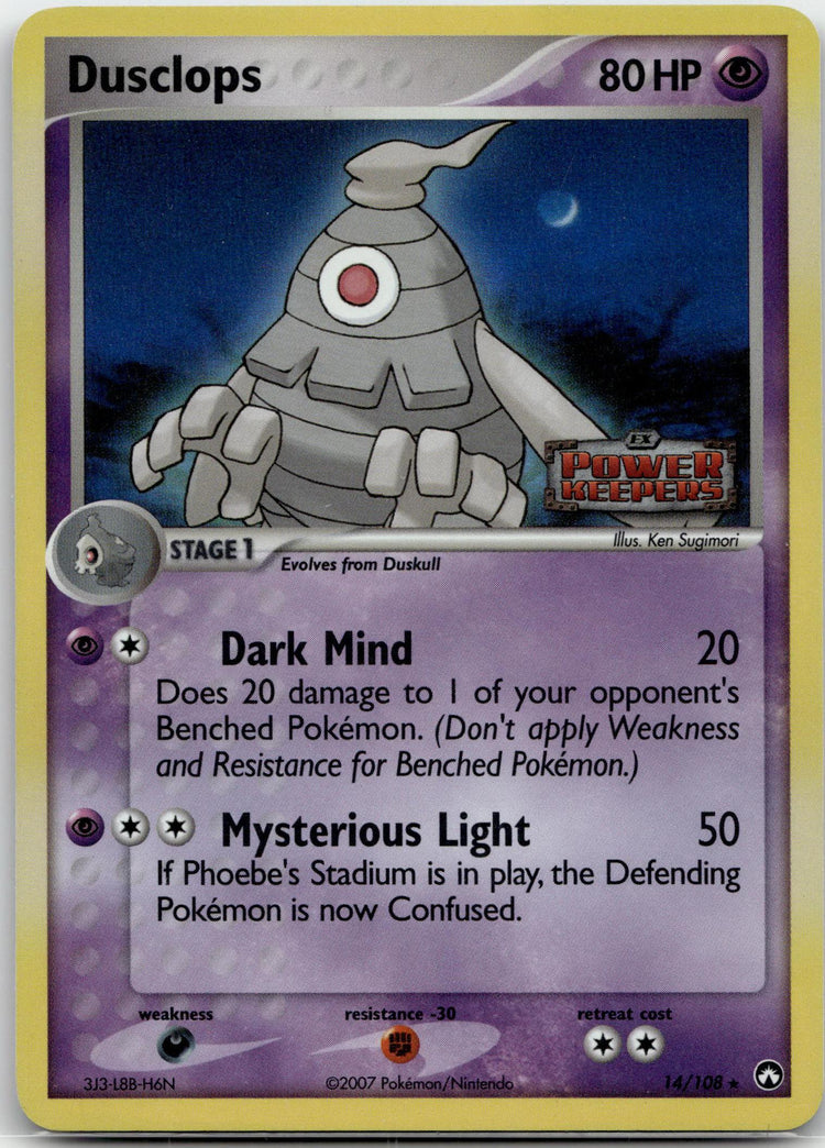 Dusclops - Power Keepers (Rare) #14/108 English / Near Mint / Reverse-Holo Normal