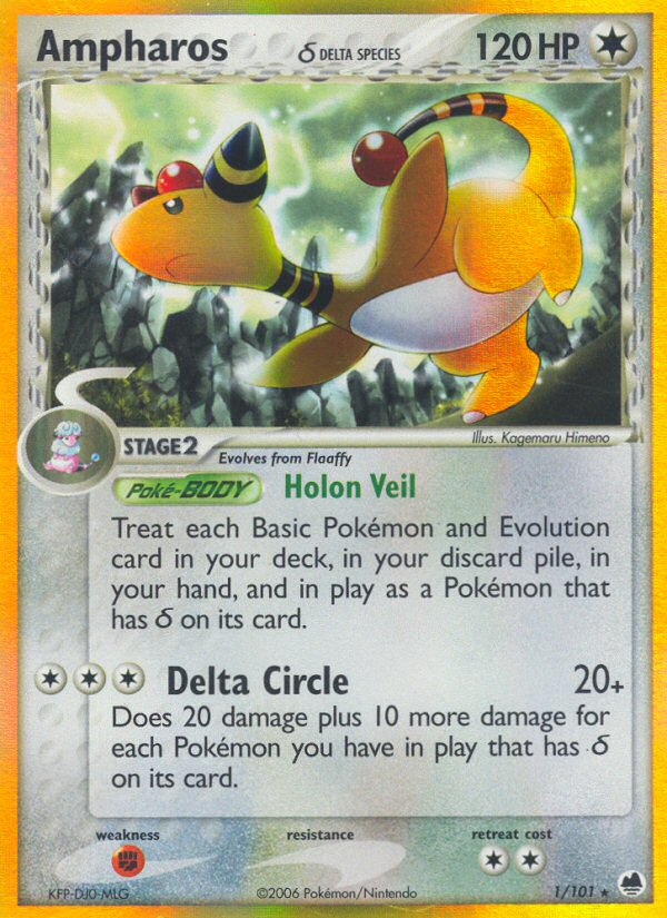 Ampharos δ - Dragon Frontiers (Holo Rare) #1/101