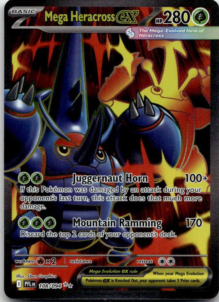 Mega Heracross ex - Phantasmal Flames (Ultra Rare) [PFL-108] English / Near Mint / Normal