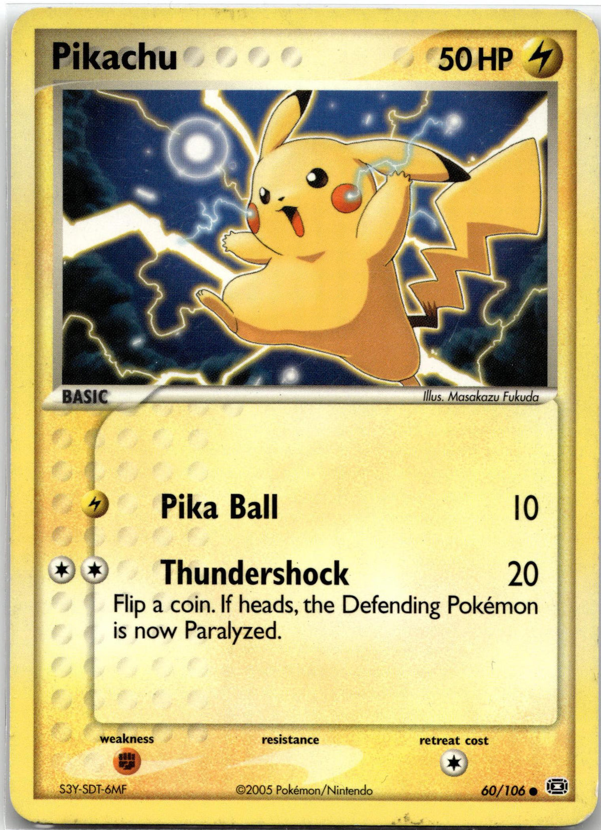 Pikachu - Emerald (Common) #60/106 English / Light Played / Normal