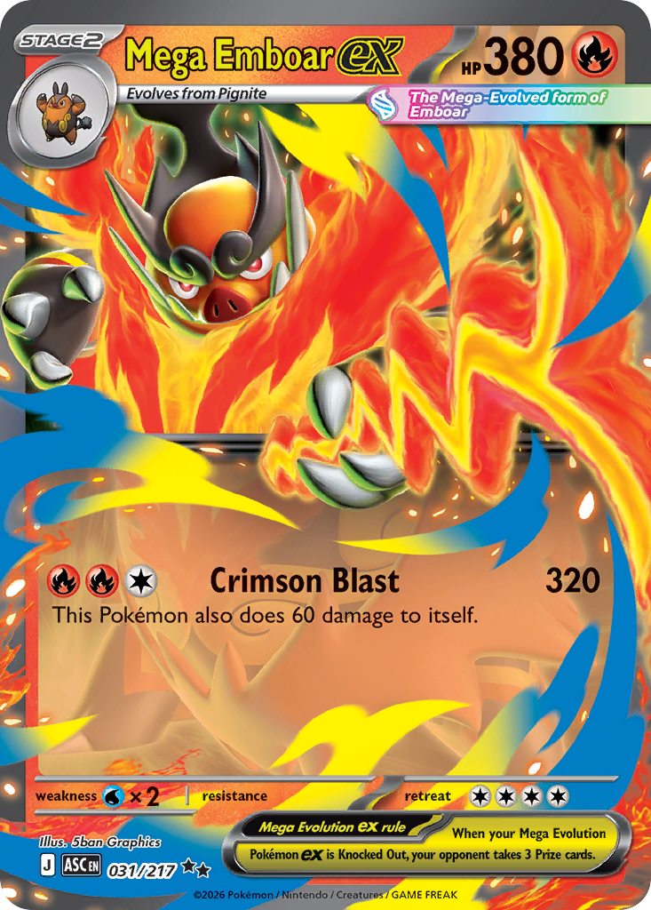 Mega Emboar ex - Ascended Heroes (Double Rare) [ASC-31]